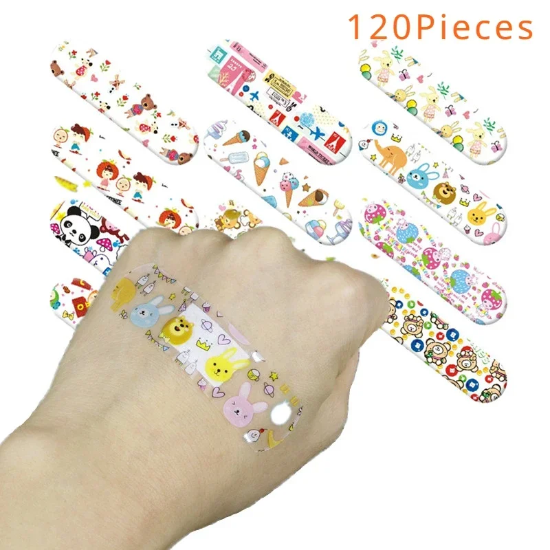 120Pcs Cartoon Animal Wound Patch for Children Kids Waterproof Band Aid Breathable Sticking Plaster First Aid Adhesive Bandage