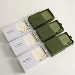 Custom Logo Drawer Jewelry Packaging Box Studs Necklace Rings Pull Out Kraft Paper Microfiber Suede Storage Dust Pouch Gift Bags