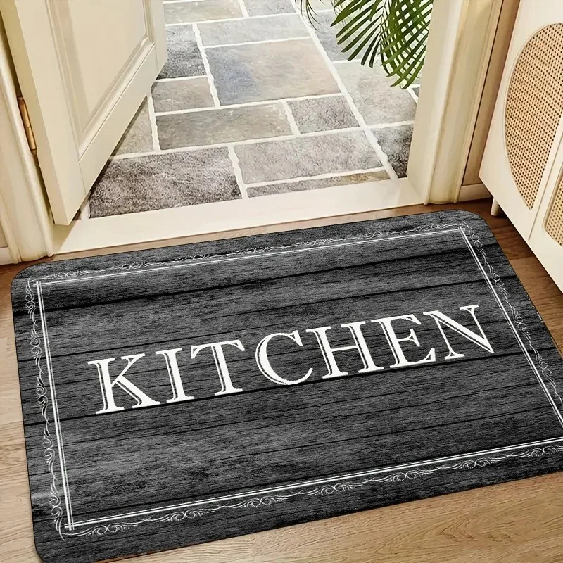 Kitchen Pattern Small Carpet Floor Doormat Non-Slip Soft Modern Stylish for Living Room Entrance Bedroom Decor INS
