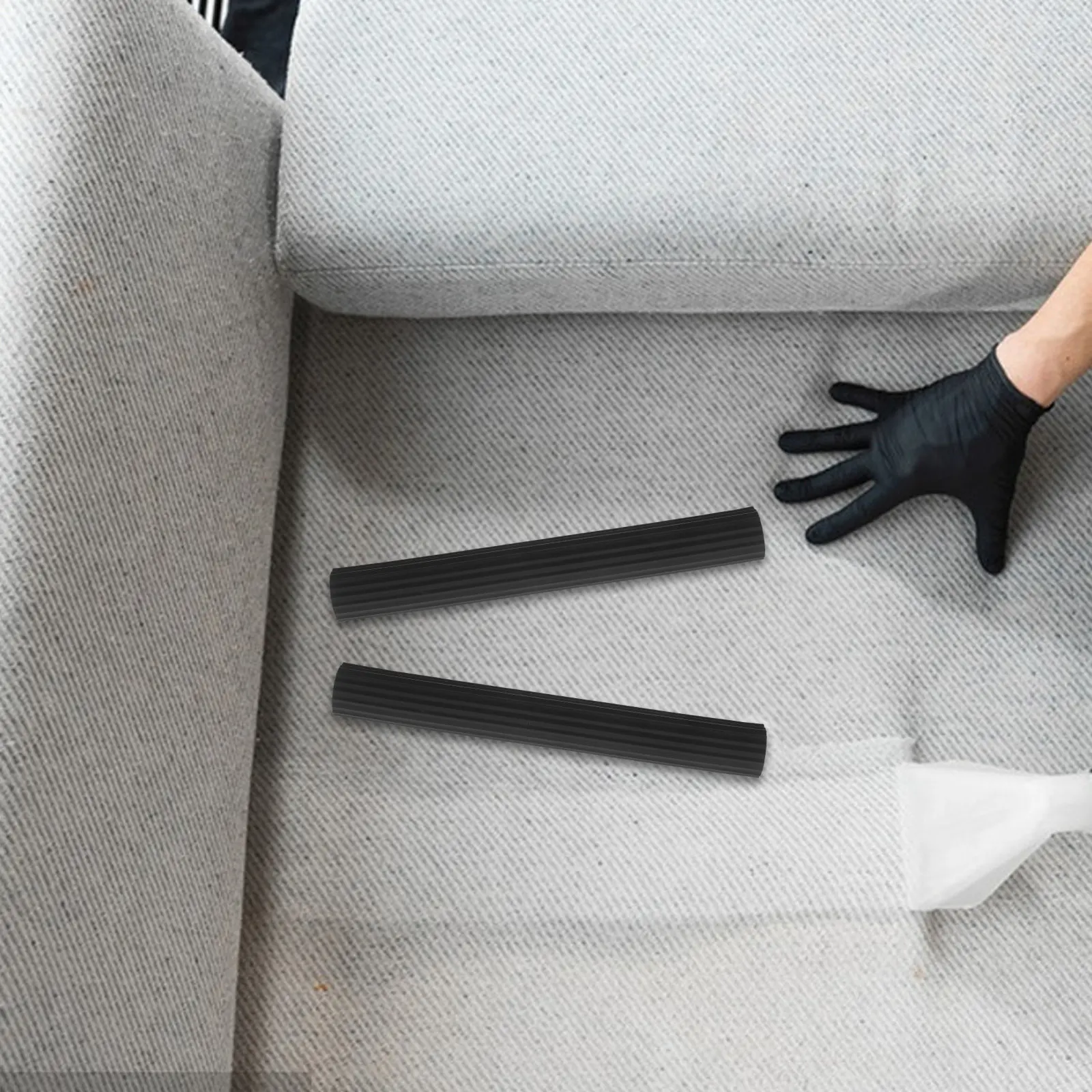 4Pcs Sofa Slipcover Tuck Grips Non Slip Rubber Rods Couch Cover Stabilizer Furniture Protector Stick Anti Slip Secure Fit