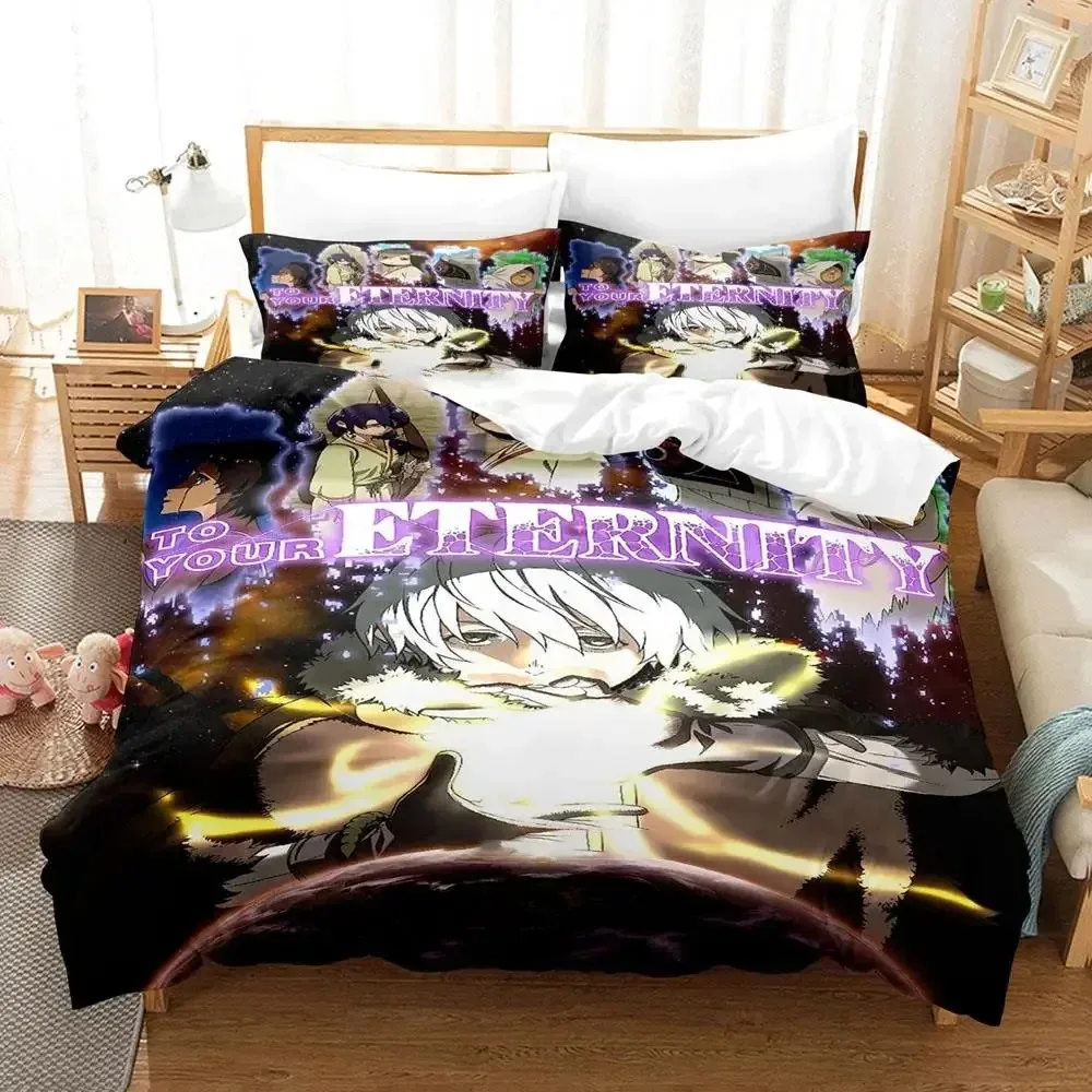 Anime To Your Eternity Bedding Set Boys Girls Twin Queen Size Duvet Cover Pillowcase Bed Kids Adult Fashion Home Textileextile