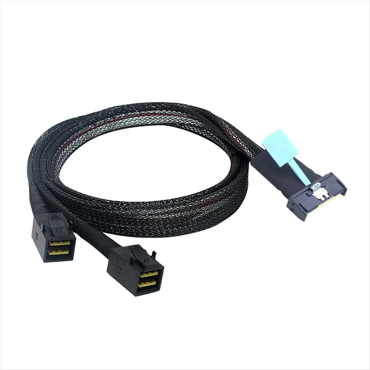 ABIU MCIO 8i to 2 X SFF 8643 Cable PCIE Gen5 MCIO 8X to Mini SAS HD SFF 8643 High Speed Cable for Server Data Center 0.5M