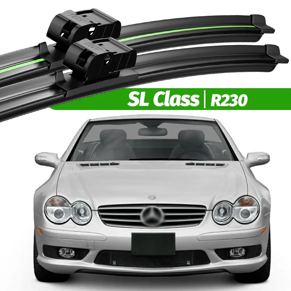 

For Mercedes Benz SL Class R230 2002-2012 2pcs Front Windshield Wiper Blades 2003 2008 2009 2010 Windscreen Window Accessories