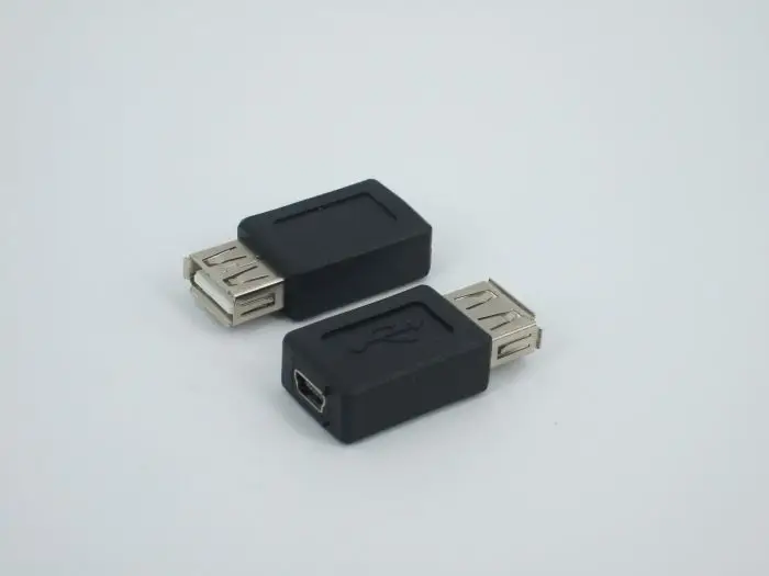 New Black USB 2.0 Type A Female to Mini USB 5pin B Female Adapter Plug Converter USB 2.0 to Mini USB Connector