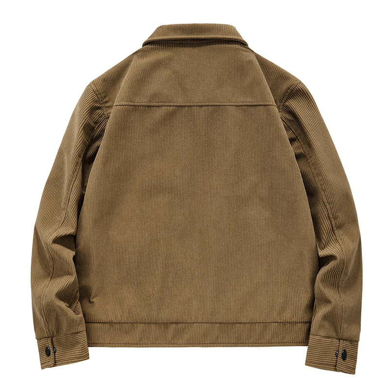 Jaqueta Masculina de Corduroy - Quality Winter Clothing Bomber Jacket avaliação e preço