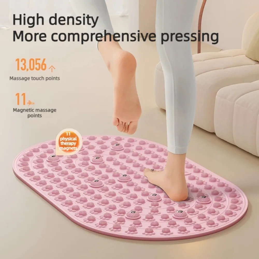 Magnetic Foot Massage Mat Silicone Acupressure Pad Pain Relief Circulation Relaxation Exercise Plantar Foot Care Tools