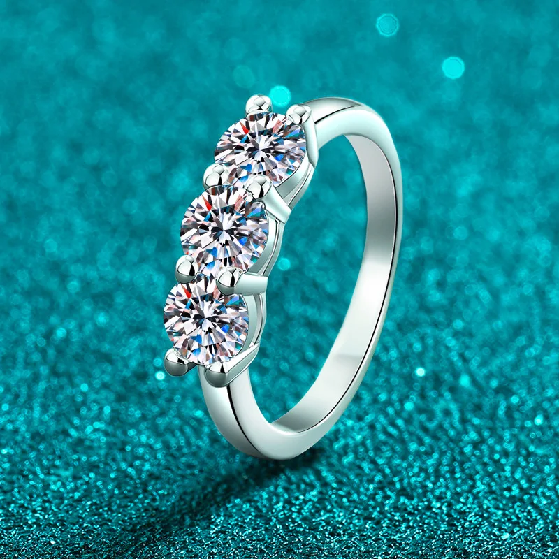 Platinum Pt950 0.5ct Moissanite Ring for Women Ring Simple Versatile Exquisite Daily Commuting Fine Jewelry Girl Gift