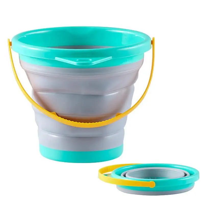 

Foldable Beach Bucket Collapsible Sand Bucket Multi Purpose For Beach Water And Food Container Dog Bowls Cats Dogs And Puppys