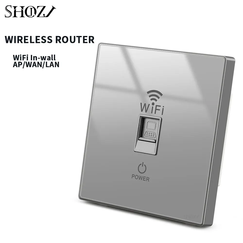 WIFI Router 300Mbps Wireless repeater extender 220V power AP Relay Smart 2.4Ghz In Wall Routers Embedded Panel rj45