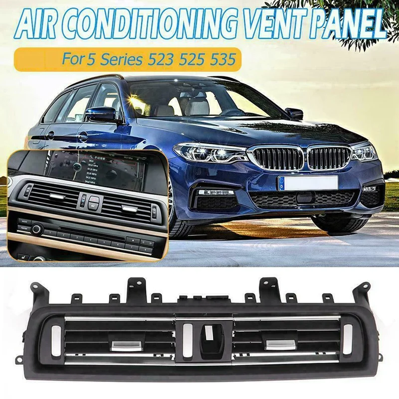 2X Central Console Air Conditioning Vent Grill Outlet Panel Cover For-BMW 5 Series F10 F11 F18 64229209136 LHD