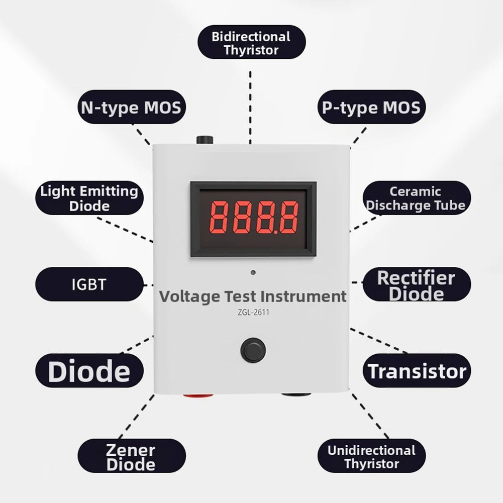 

Digital Display Withstand Voltage Tester 0-3700V For MOSFET AC DC High Voltage Testing Portable Lithium Battery Tool