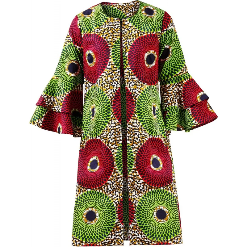 

Women African Print Jacket Dashiki Traditional Top Dress