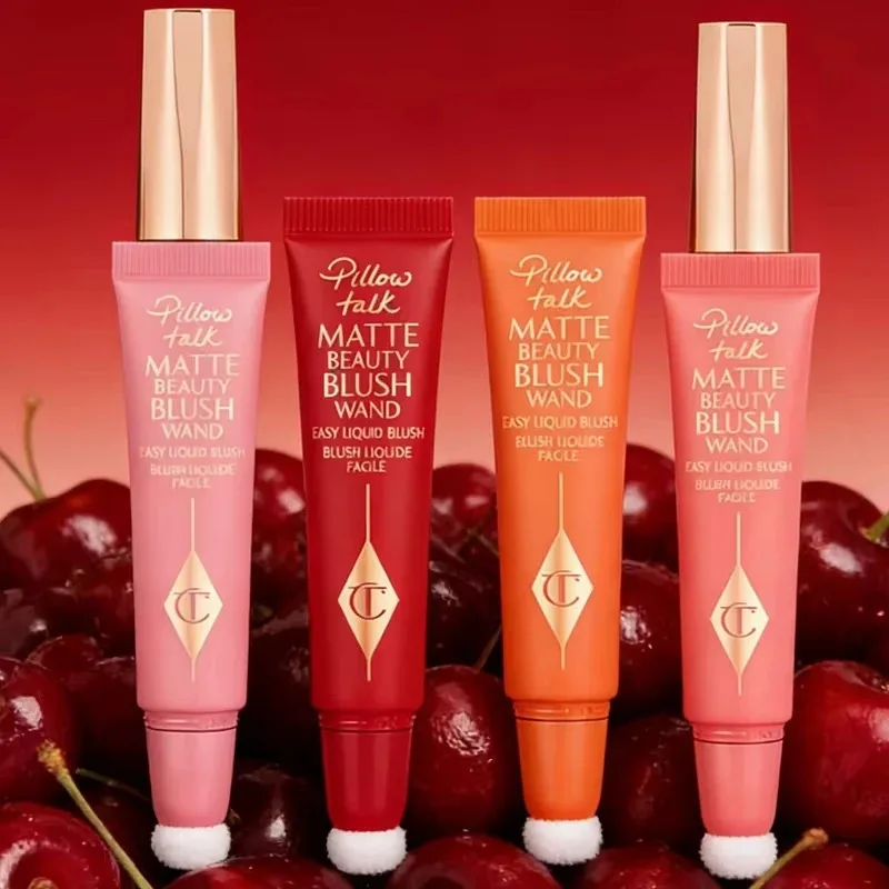 Colorete Líquido Charlotte Tilbury, Iluminador Sedoso, Brillo Labial de Larga Duración, Mascarilla Labial, Maquillaje para Contornear el Rostro, Regalos de Maquillaje