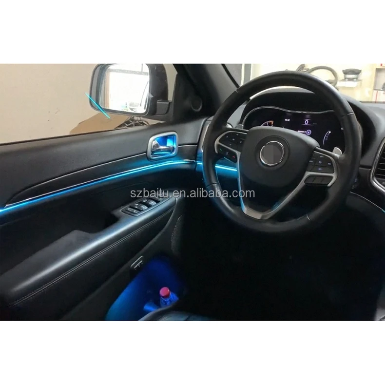 

Светодиодная лента для Jeep Grand Cherokee с управлением через приложение, музыкальным синхронизированием, атмосферная подсветка салона, интерьерное освещение автомобиля