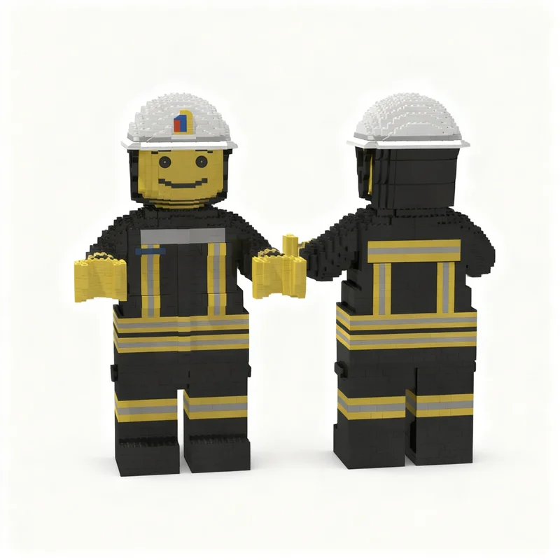 3114pcs MOC Maxifigure German Firefighter Deutsche Feuerwehr Figur Model Building Blocks Architecture Christmas Gifts Toy Brick
