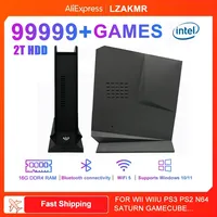 Mini PC Retro Game Box G3 Pro Dual System 99999+GAME 16G RAM 2TB HDD Game For PS2 PS3 WIIU WII SS GAMECUBE Sega Saturn Intel