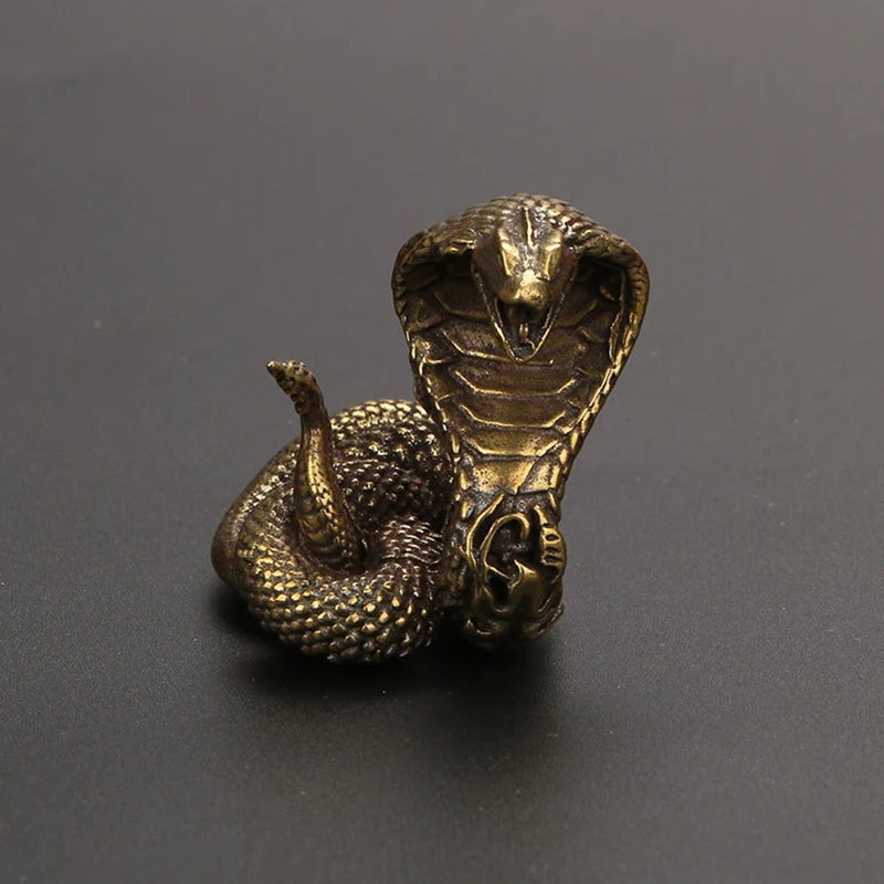 2025 Zodiac Year of The Snake Brass Figurines Decoration Chinese Tea Pet New Year Gift Desk Decoration Animal Souvenir