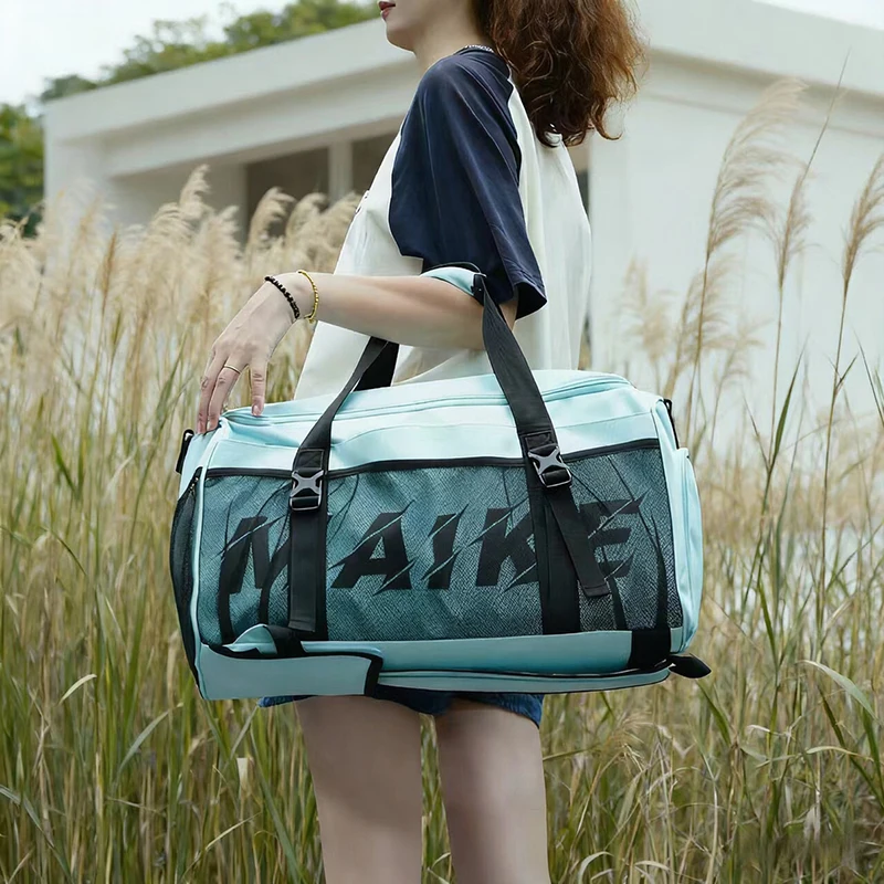 حقيبة رياضية مع حجرة للأحذية، حقيبة لياقة بدنية فاخرة متعددة الأغراض مقاومة للماء وقابلة للطي في الهواء الطلق لليوجا للنساء والرجال والسيدات