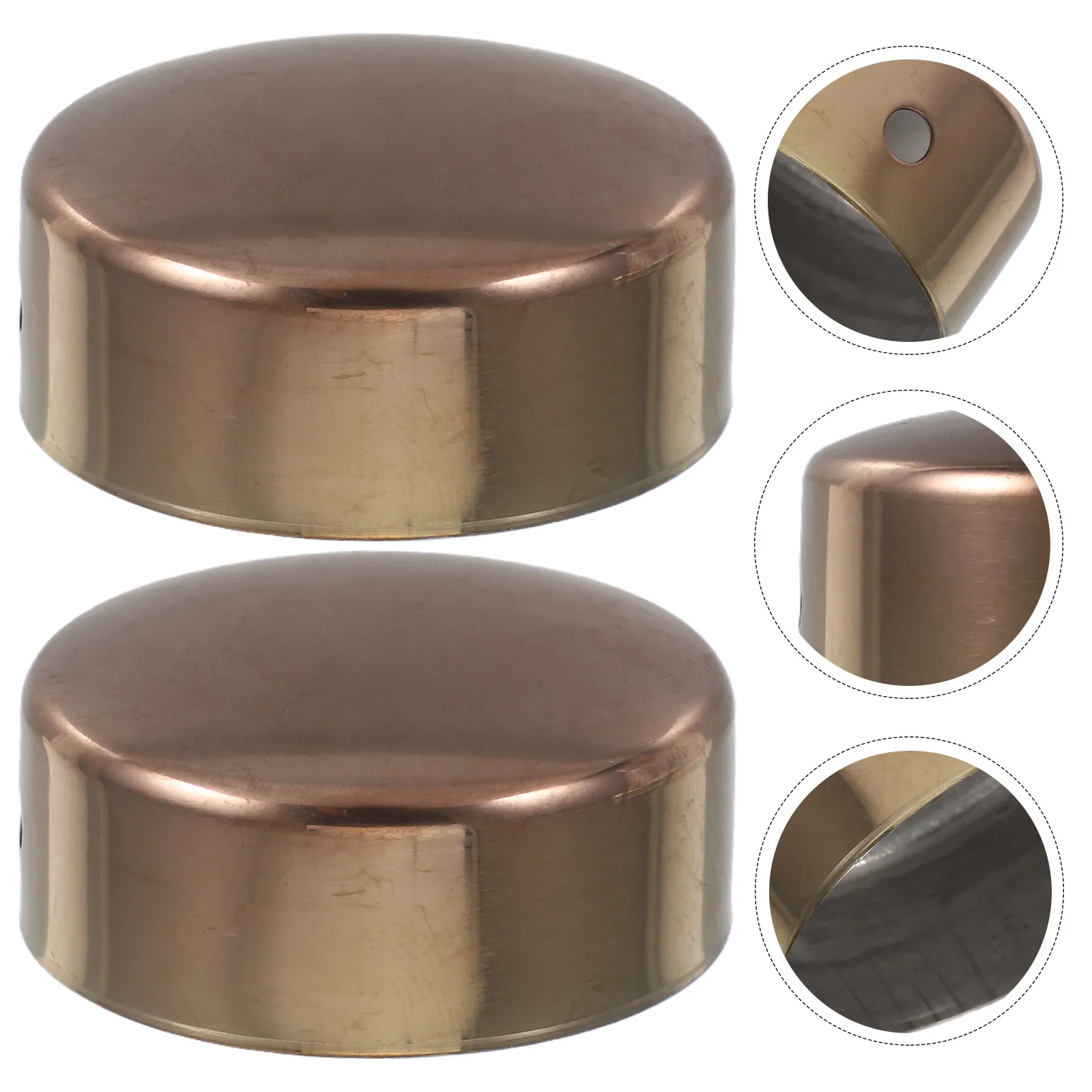 

2Pcs Stainless Steel Handrail Closure Caps Stair Railing End Protection Covers Versatile for Ladder Boat Fence Rail Applications