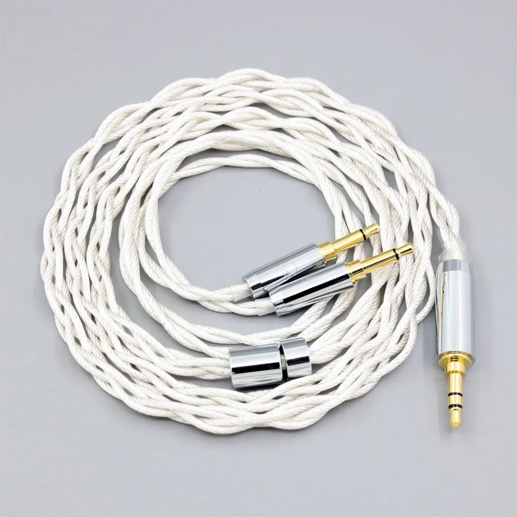 كابل سماعة أذن من النوع 2 مطلي بالفضة لـ Hifiman Sundara Ananda HE1000se V2 HE6se DEVA he400se Arya He-35 Graphene 7N OCC 8143