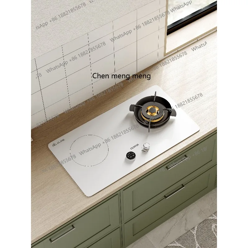 Gas and electricity dual-purpose table Embedded household gas stove Induction cooker stove with one gas and one electricity