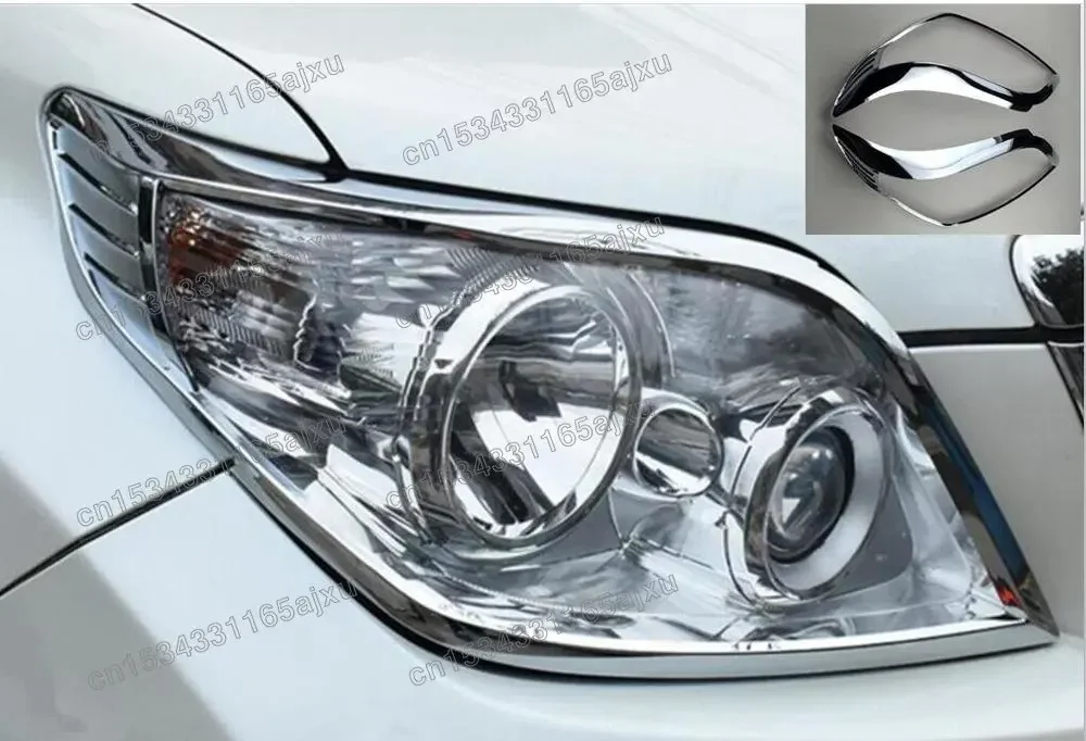 For Toyota Prado 150  fj150 2010 - 2013 ABS chrome accessories headlight cover trim head light front lamp cover