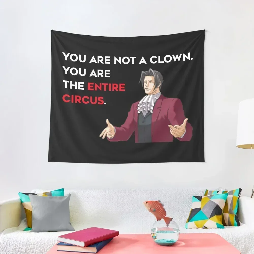 

Miles Edgeworth Entire Circus Quote Tapestry Room Decor Wall Decoration Items Outdoor Decoration Tapestry