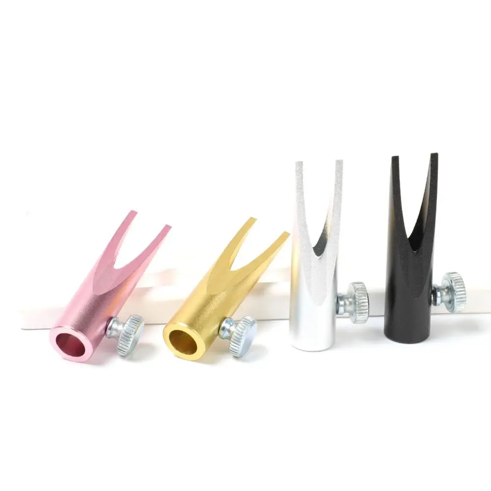 2Pcs Aluminum Alloy Eyebrow Pencil Sharpener Helper Duckbill-Shaped U-Shaped Eyebrow Pencil Sharpening Base Tool Portable