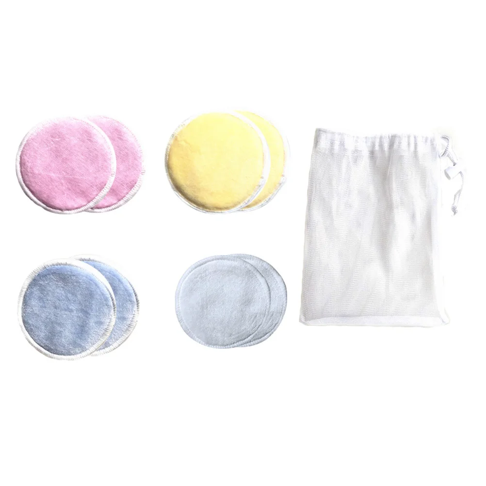 8Pcs Washable Makeup Remover Pads Ecofriendly Reusable Facial Cotton 8cm Soft Face Cleansing Pads Remove Cosmetics Sunscreen and