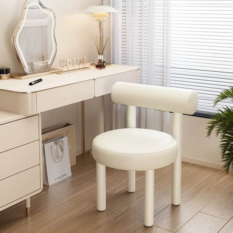 

HYS makeup chair backrest dressing stool light luxury simple dining chair dresser chair girls bedroom