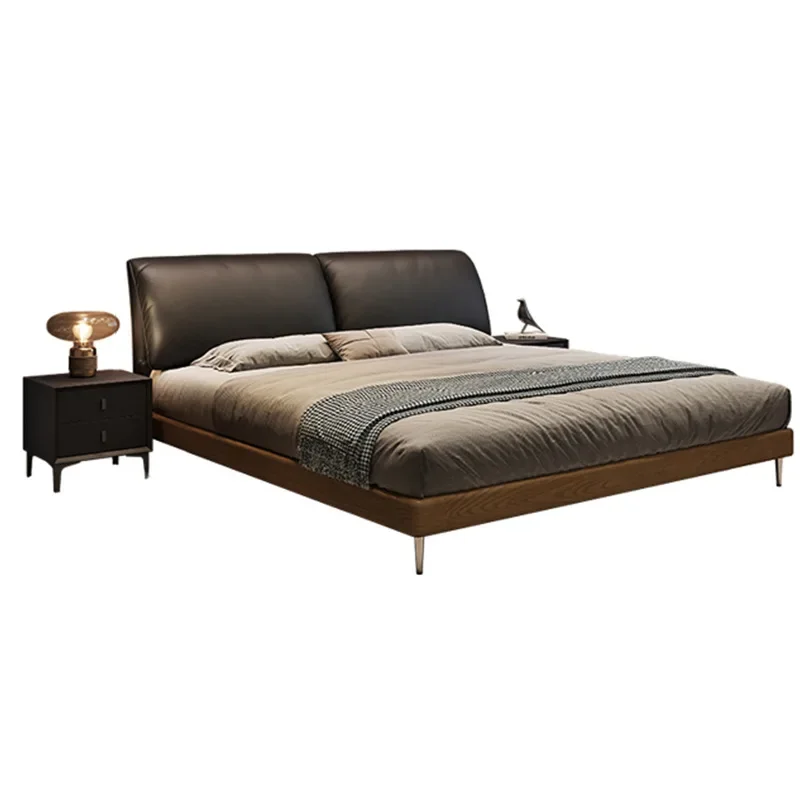 

Bedroom soft bed modern simple 1.8 meters double bed Italian minimalist wedding bed