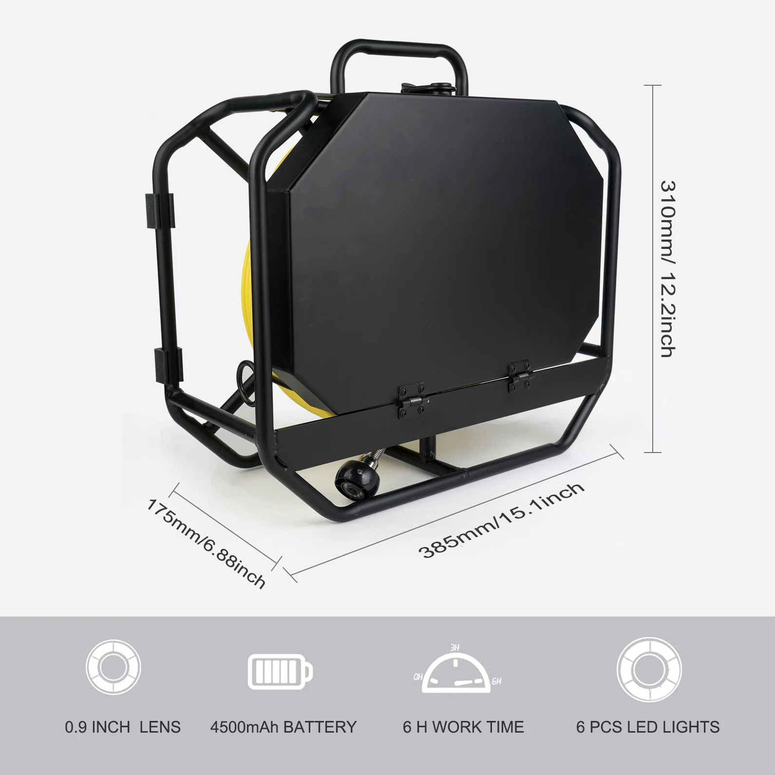 Sistem Kamera CCTV Analog Definisi Tinggi 7-Inci Portabel dengan Layar Tampilan CMOS DVR Untuk Endoskopi Pipa Bangunan Saluran Pembuangan