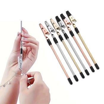 1Pcs 팔찌 Clasps 도우미 금속 도구 엔드 체인 패스너 클립 쥬얼리에 대 한 스틱 발목 액세서리 결과 도구