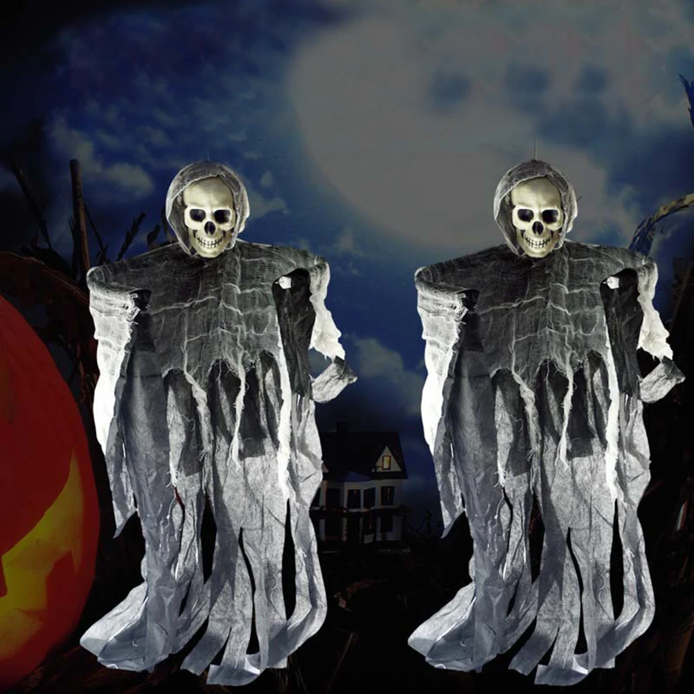 

Hanging Ghost Decoration Scary Floating Ghoul Prop Long Lasting Reusable Halloween Party Yard Spooky Home Office Face