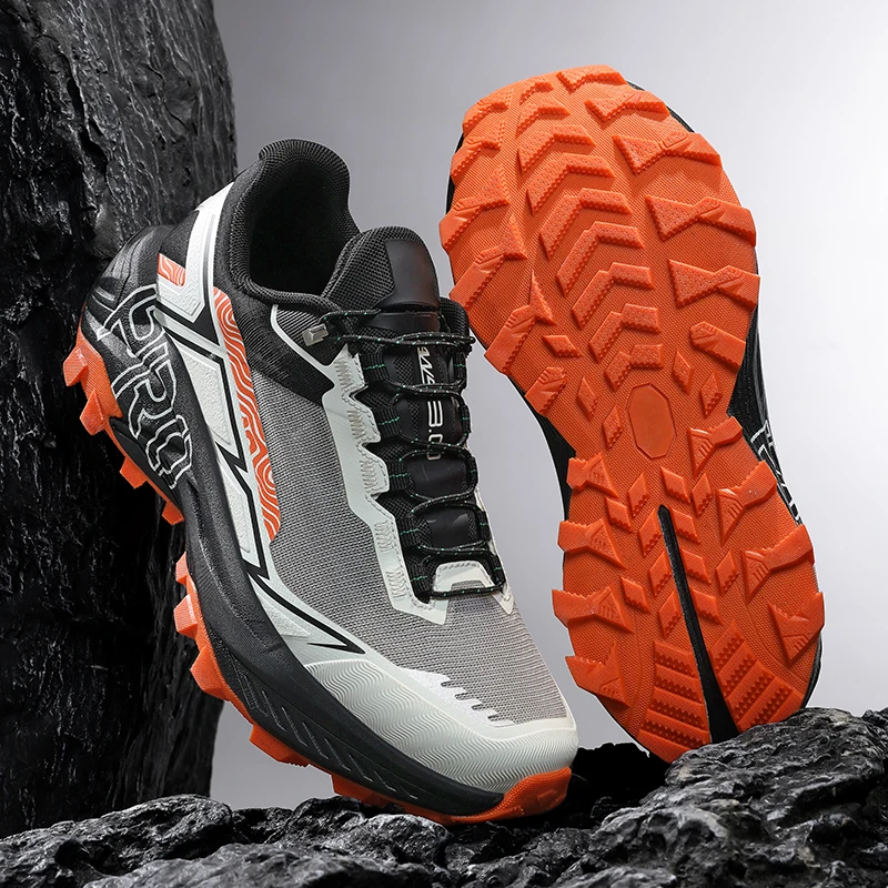 2026 New Men Hiking Shoes Outdoor Waterproof Sports Shoes Comfortable Leather Hiking Training Boots Large Size Tactical Shoe Men