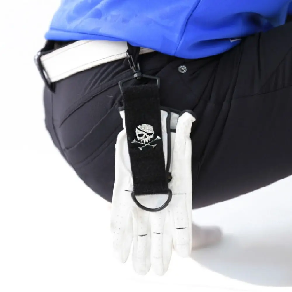 Golf Accessories Double-sided Skull Magic Tape Cleaning Towel Golf Wiping Cloth Golf Cleaning Towel Golf Towel Carabiner