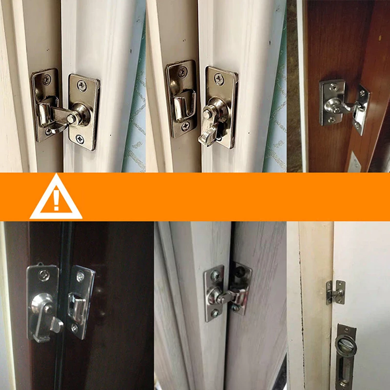 90 Degree Stainless Steel Toggle Latch Sliding Door Lock Wine Cabinet Closet Right Angle Lock Door Lock Guard Latch Bolt