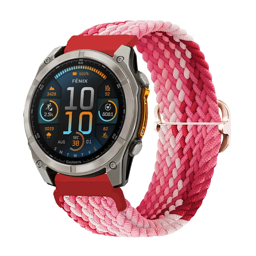 

Elastic Bands for Garmin Fenix 7X Sapphire Solar/7X Solar/3/3 HR/3 sapphire/D2 Delta PX Band, Slide Buckle Nylon Woven Strap
