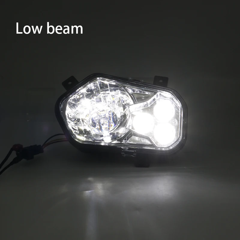 لبولاريس والرياضي LED طقم مصابيح أمامية كروم ATV UTV استبدال المصابيح الأمامية ل RZR 800 900 الحارس نموذج 2011-2014 #6
