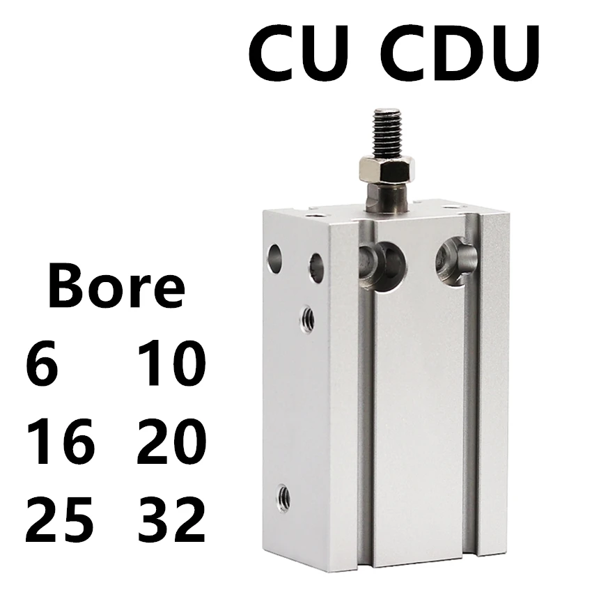 CU CDU SMC Type CU6 CDU6 CU10 CDU10 CDU16 CU16 CDU20 CU20 CU25 CDU25 CU32 Free Mount Cylinder Double Acting Single Rod Hydraulic