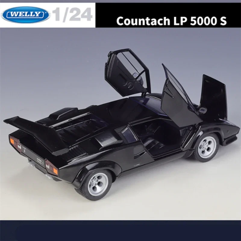 Welly 1:24 Lamborghini Countach LP5000s Alloy Sport Car Model Diecast Metal Car Vehicles Model High Simulation Children Toy Gift