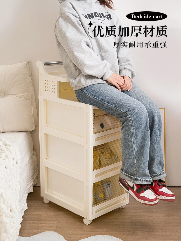 طاولة سرير بسيطة، طاولة صغيرة، تخزين سميك، رف طاولة بجانب السرير لغرفة الإيجار