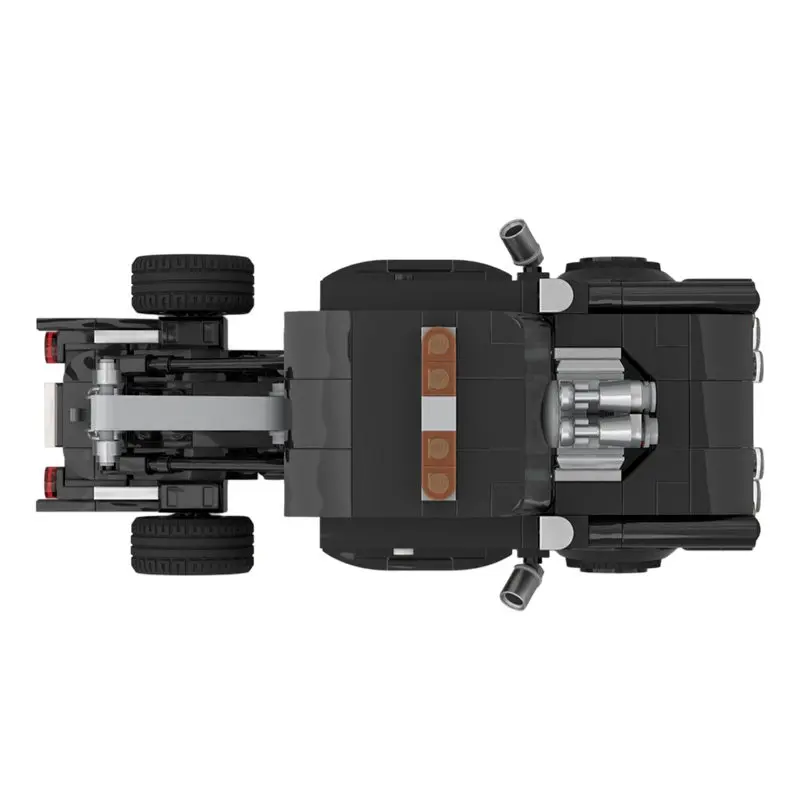 MOC Kreatives Retro-Oldtimer F 350 Anhänger Baustein-Modell DIY Erwachsenen-Puzzle Montage-Spielzeug Geburtstagsgeschenk Tischdekoration – Detail 4