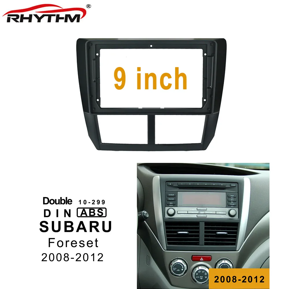 

9 Inch Car Fascia Trim Kit For SUBARU Forester 2008-2012 Double Din Car Radio Dvd Frame Facias Panel Car Dash Mount Installation