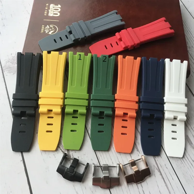 Silicone Watchband for AP Audemars and Piguet Rubber Watch Strap Royal Oak Offshore 26400 Waterproof Sweat-Proof Watch Strap