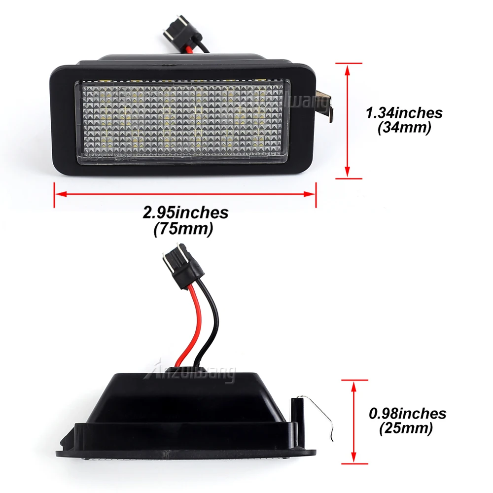 1Piece For VW up!/e-up! Skoda Citigo/E-Citigo Seat Mii/e-Mii Ibiza 6J 3-door 2008-2012 LED License Number Plate Light Lamp