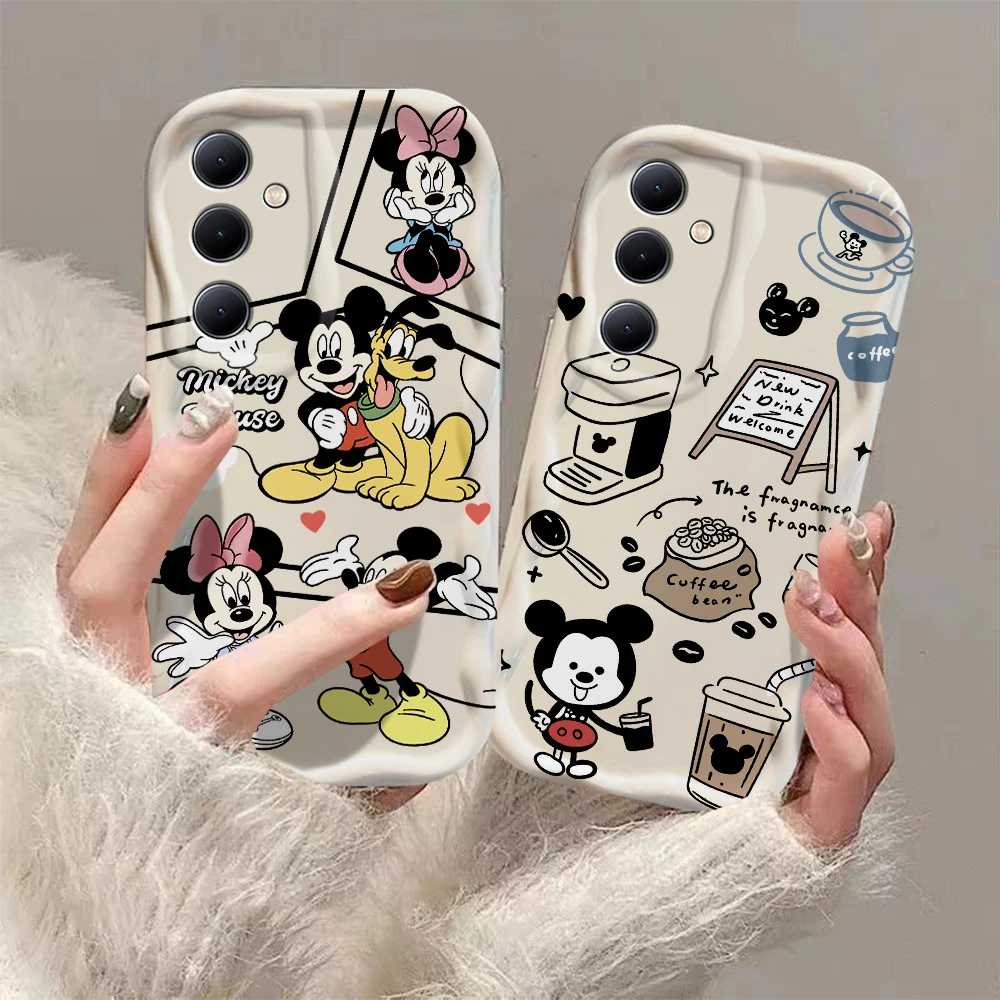 

Cute Anime Mickey Minnie 3D Wave Case For Xiaomi Redmi 13C 12 12C 10 10C 9 9C A2 K50 K40 Note 13 12 11 10 Pro Plus 4G 5G Cover