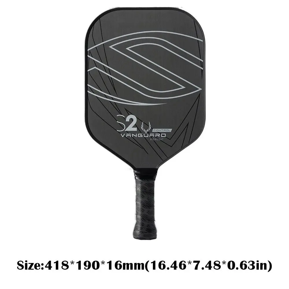 Paleta de Pickleball de fibra de carbono T700, paleta de Pickleball de fibra de carbono cruda de 12K, núcleo de polímero de 16MM, bate deportiva, superficie de fricción de carbono