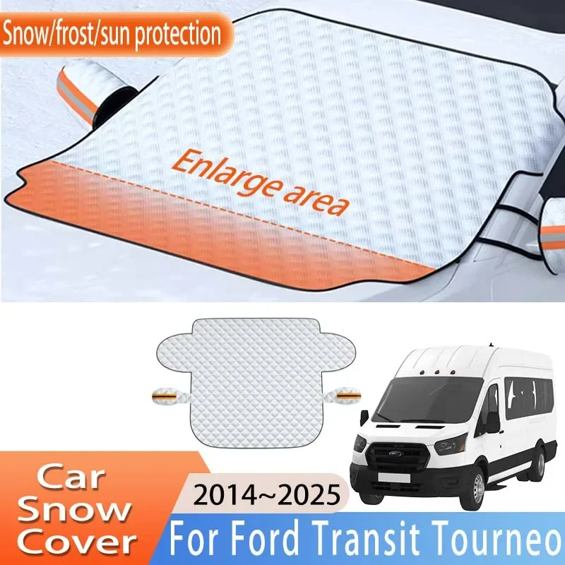 Car Accessorie For Ford Transit Tourneo 2014~2025 2015 Front Windscreen Snow Cover Ice Frost Sun Protector Waterproof Auto Parts