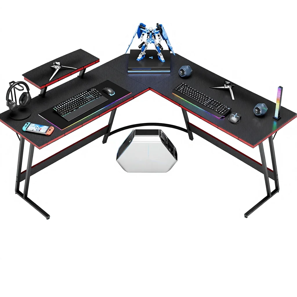 Setup Desk Monitor - Scrivania da Gaming a L Regolabile